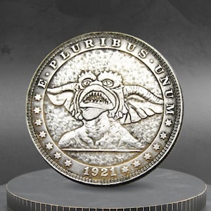 Hobo Coin Gremlin Old Horror Scary Film Movie Monster American Custom Coin Dollar