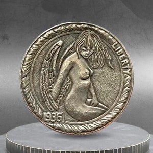 Hobo Coin The Sexy Woman Succubus Demon From Hell Art American Custom Coin Nickel