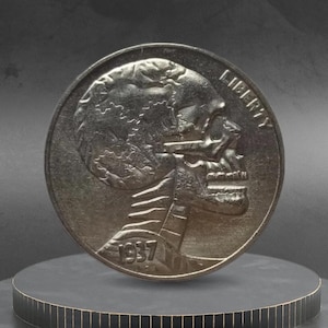 Hobo Coin Skull Man The Human Body Art Custom Coin Nickel
