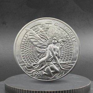 Hobo Coin Sexy Magical Fairy Mythical Creature Art American Custom Coin US Nickel