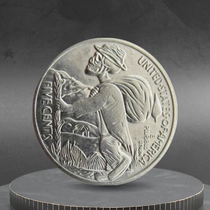 Hobo Coin Skull Homeless Man Walking With Bag Goth Art American Custom Coin US Nickel