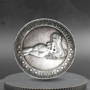 Hobo Coin Sexy Woman Anime Girl Laying Down Art American Custom Coin Dollar