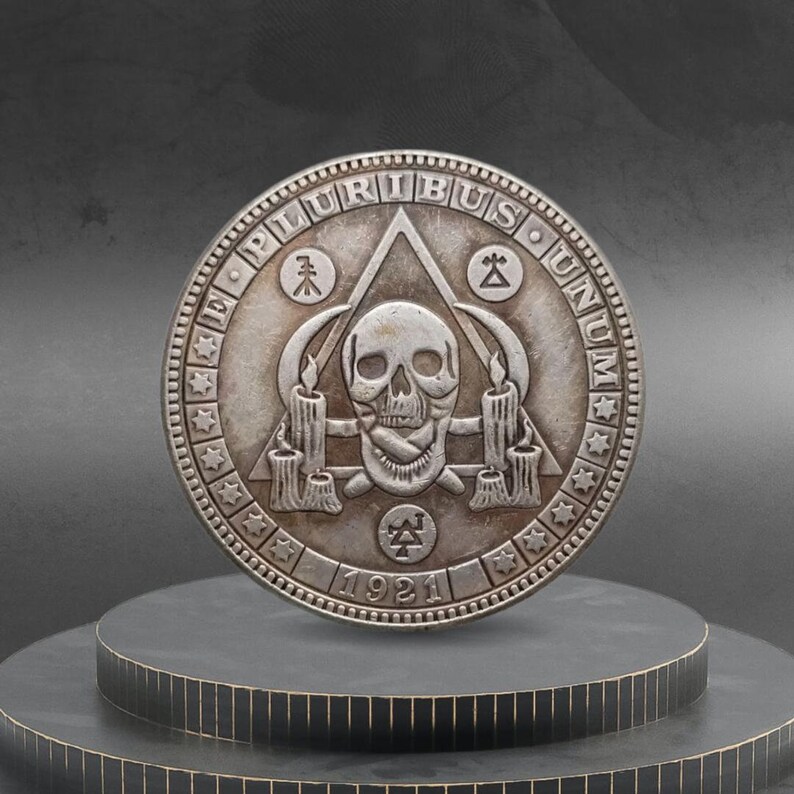 Hobo Coin Ritual Devil Pentagram Symbol Skull Ceremony American Custom ...