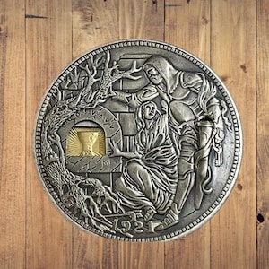 Mechanical Coin Templar Knight Hobo Coin Moving Egyptian Roman Booteen Medieval Eagle Dollar Hobo Nickel American Unique Carved Coin US