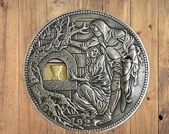 Mechanical Coin Templar Knight Hobo Coin Moving Egyptian Roman Booteen Medieval Eagle Dollar Hobo Nickel American Unique Carved Coin US