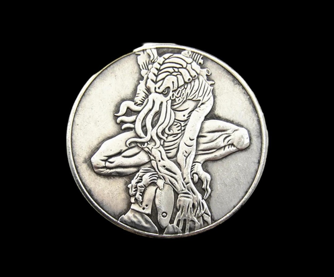 Hobo Coin Cthulhu Alien Predator Mythical Monster American Custom Coin ...