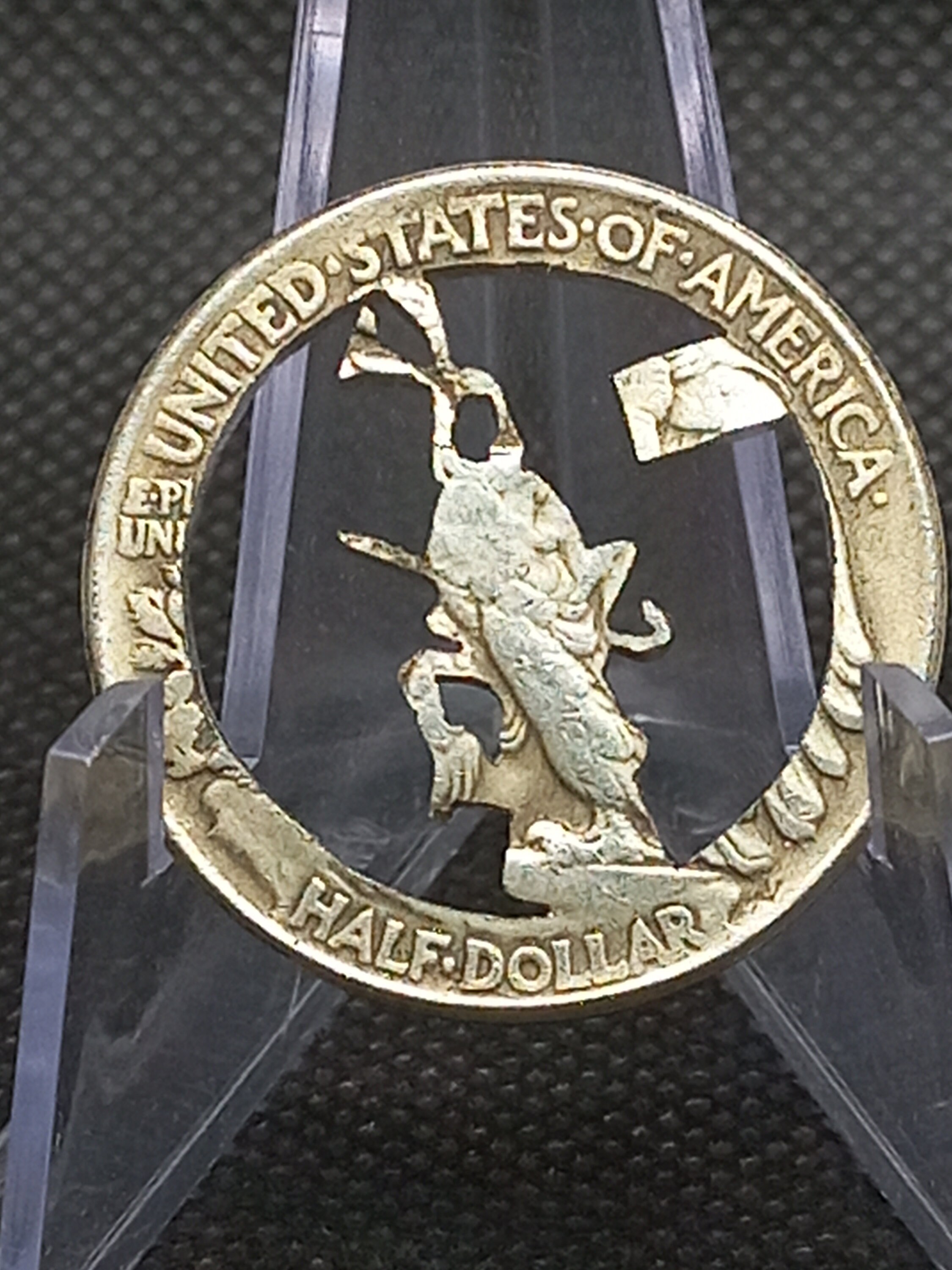 Hand Cut Skull Mr Peanut Mascot Half Dollar Fantasy Hobo Coin Cutting ...