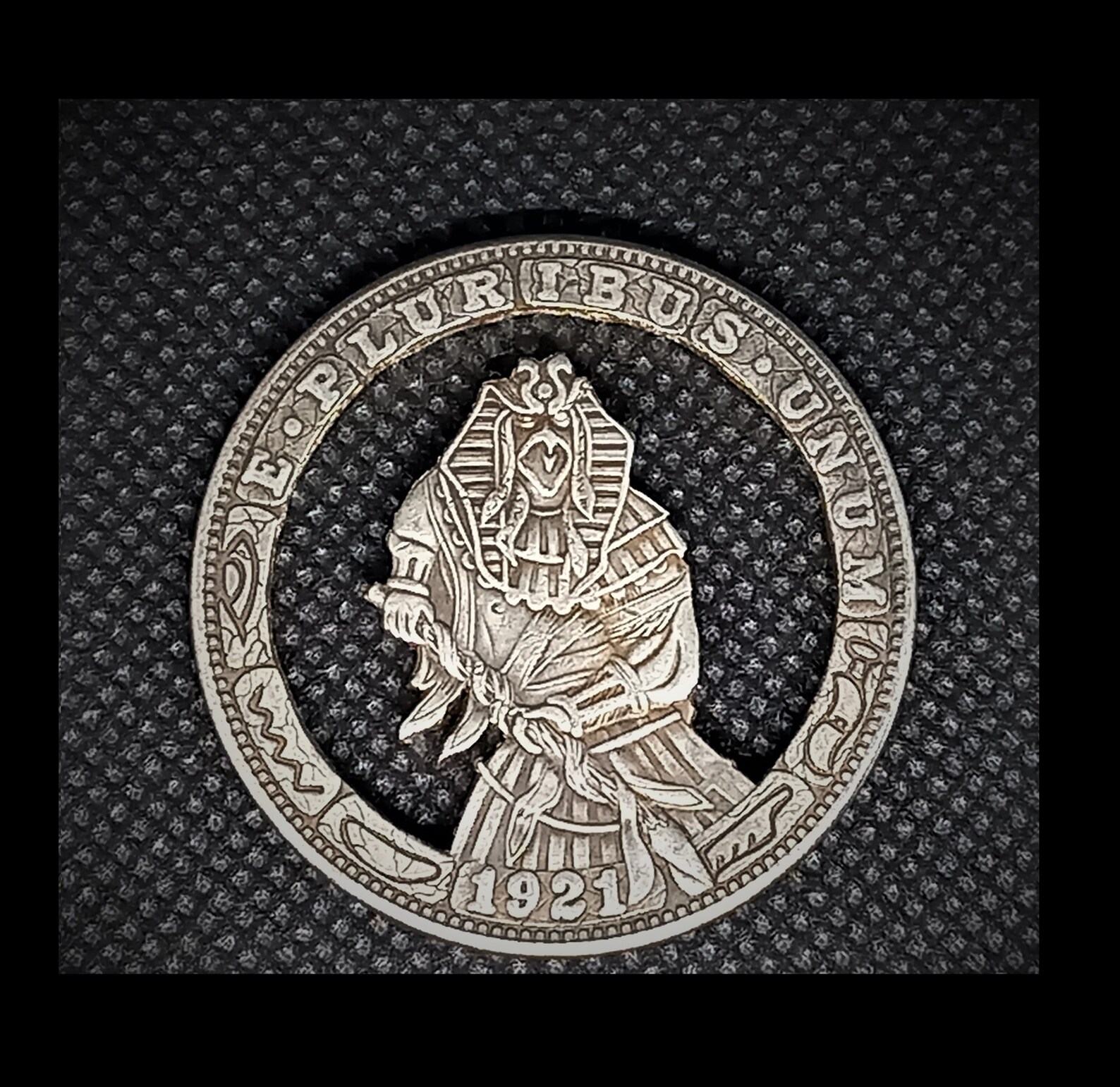 Hand Cut Set God of Ancient Egypt Fantasy Hobo Coin Cutting Jewelry Art ...