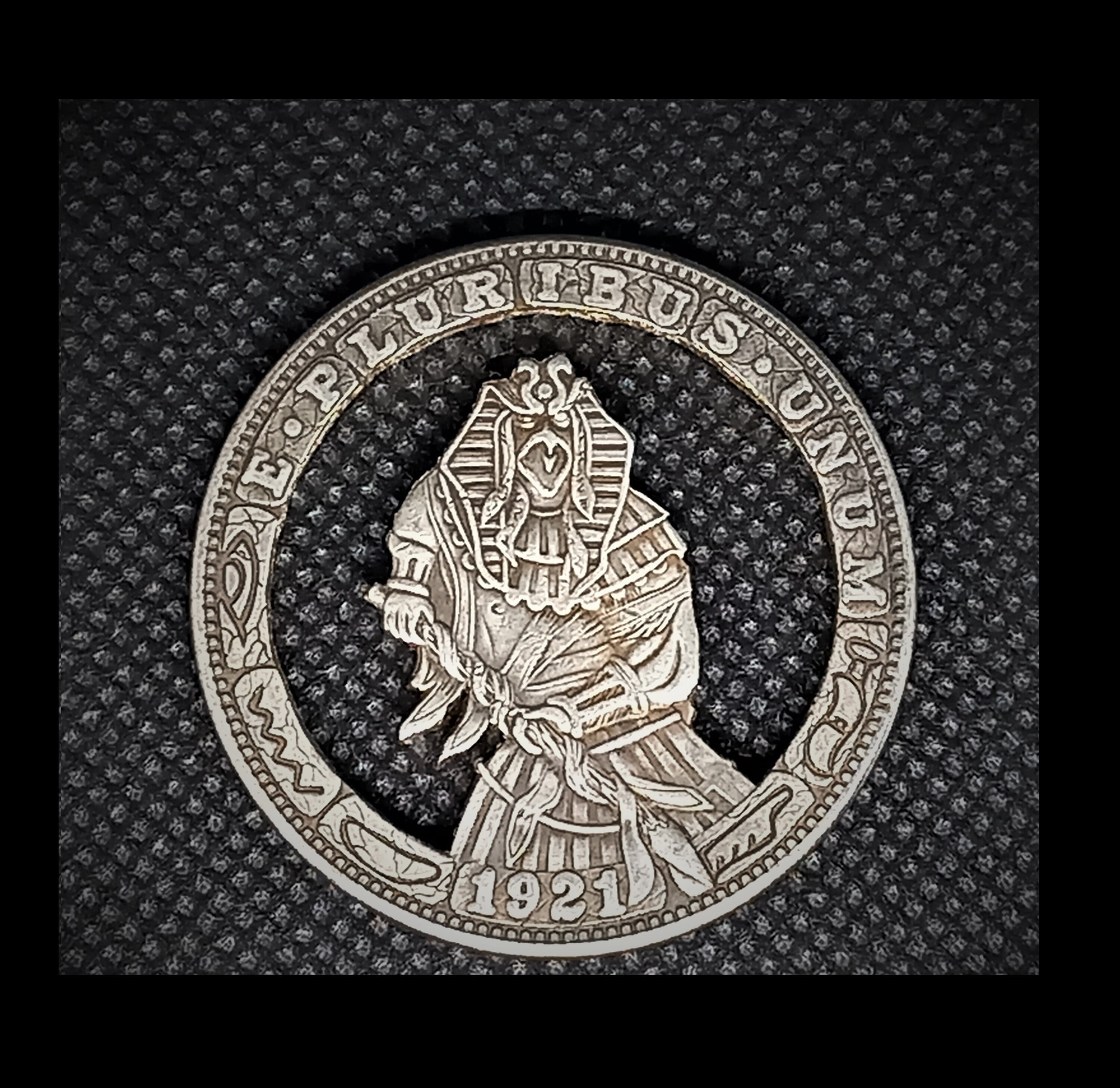 Hand Cut Set God of Ancient Egypt Fantasy Hobo Coin Cutting Jewelry Art ...