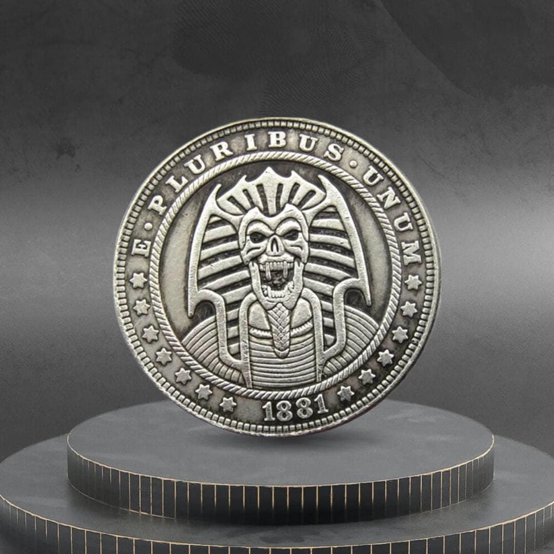 Hobo Coin Egyptian Curse of the Skull King Pharaoh American Custom Coin ...
