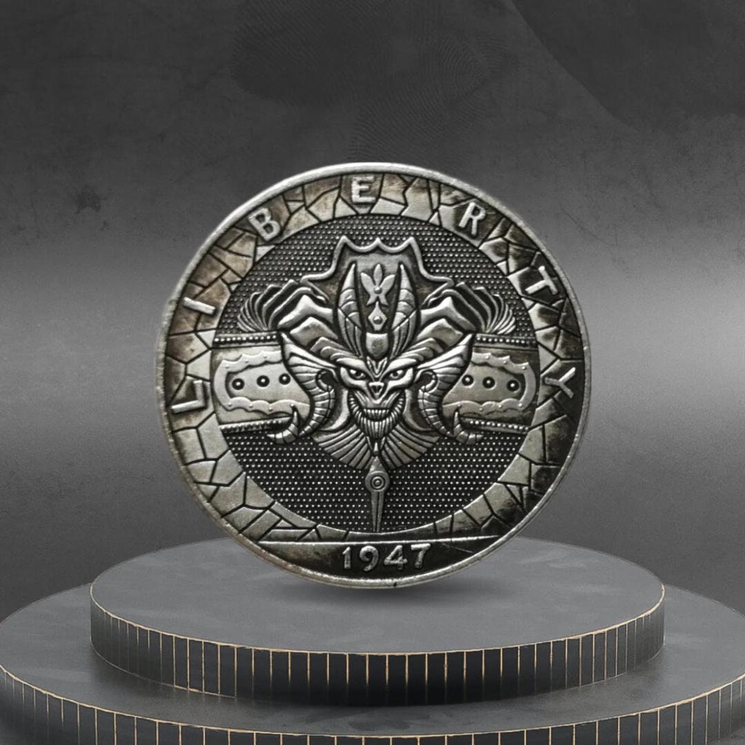 Hobo Coin Diablo Demon From Hell Rare Unique Dark Art Custom Coin Half ...