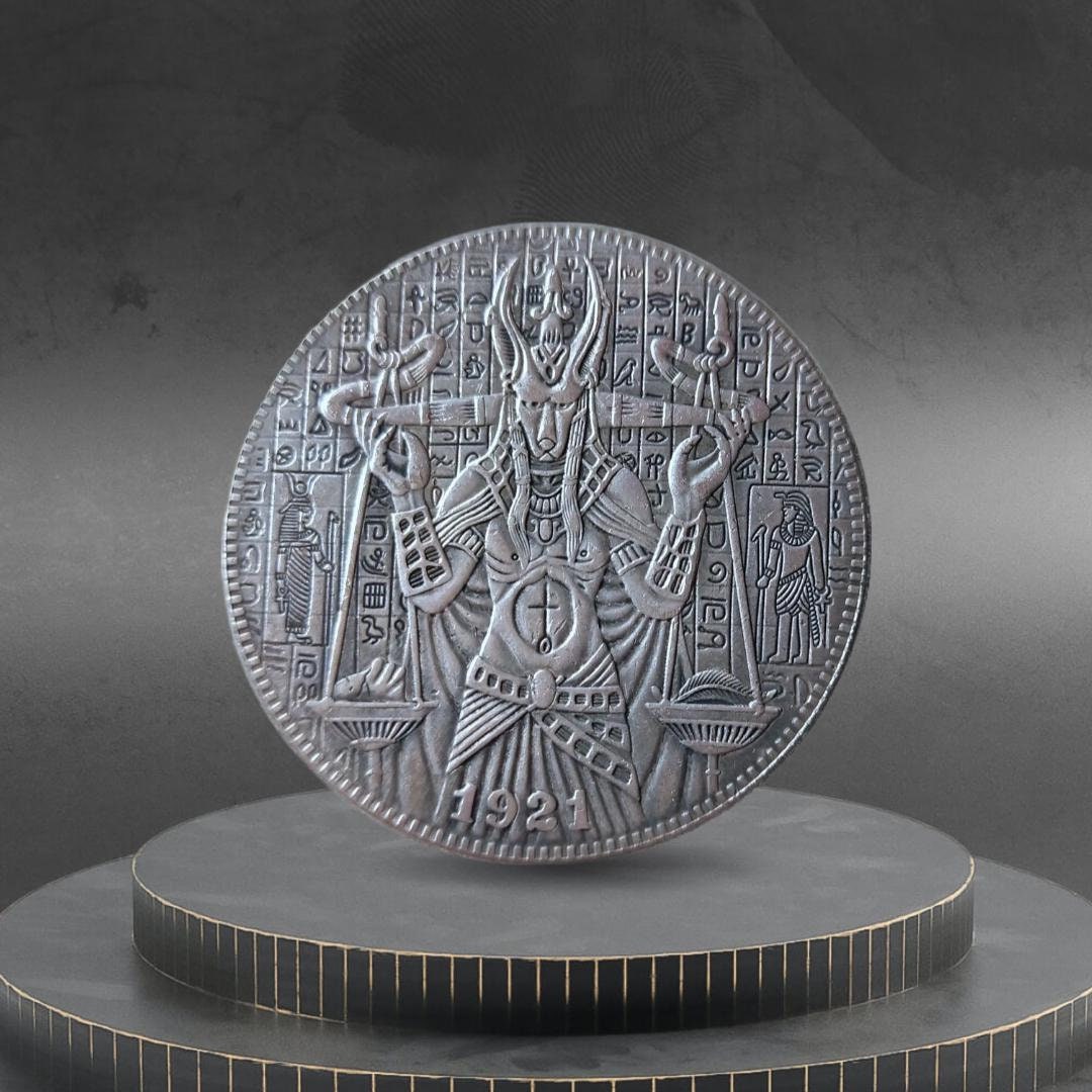 Hobo Coin Anubis God of the Death Egyptian American Custom Coin Dollar ...