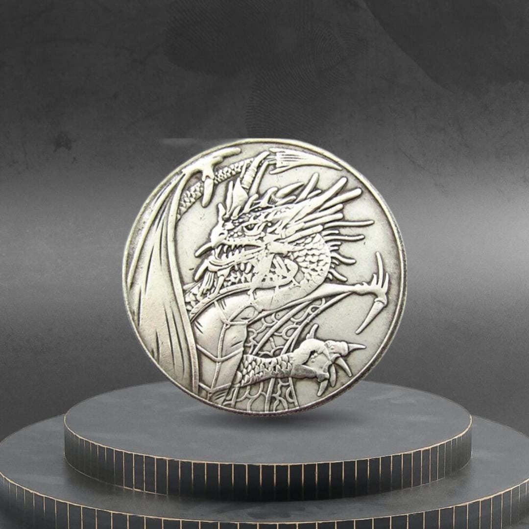 Hobo Coin Dragon Ancient Mythical Flying Beast Unique American Custom ...