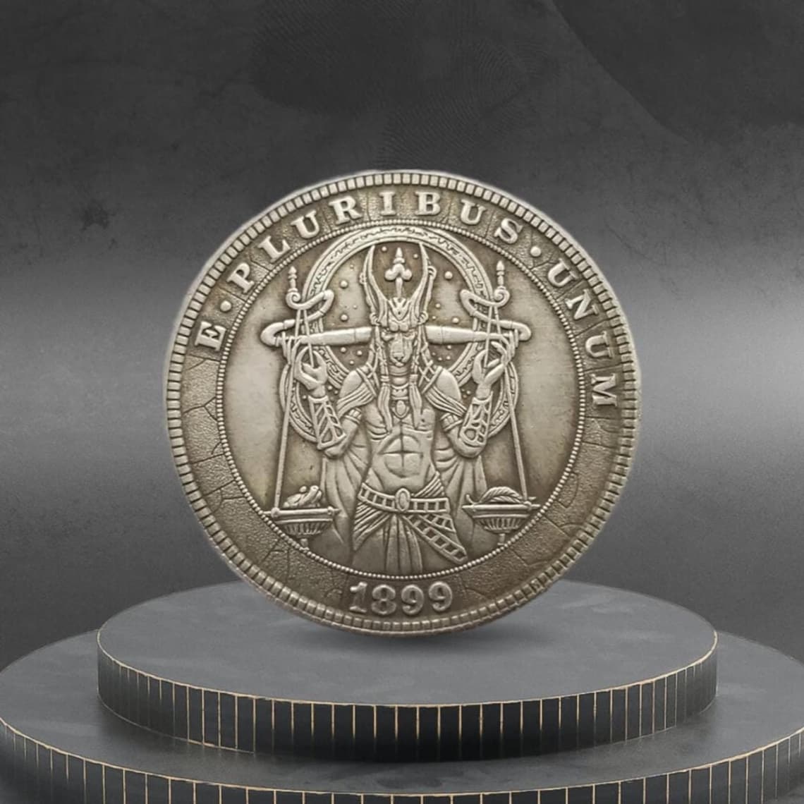 Hobo Coin Anubis Ancient Egyptian God of Afterlife American Custom Coin ...