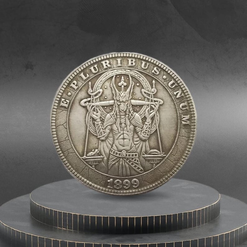 Hobo Coin Anubis Ancient Egyptian God of Afterlife American Custom Coin ...