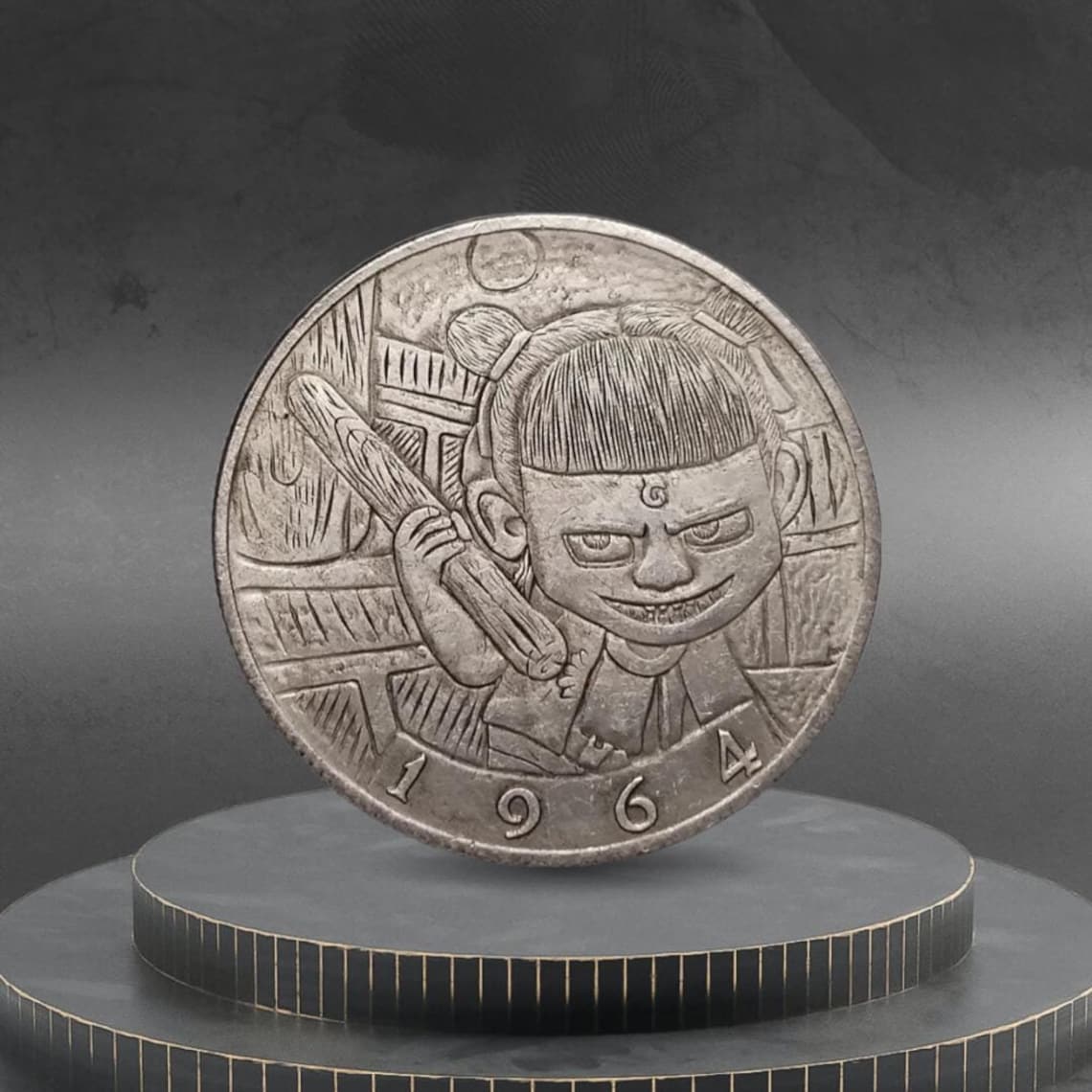 Hobo Coin Ne Zha Chinese Animated Cartoon Film American Custom Coin Half Dollar