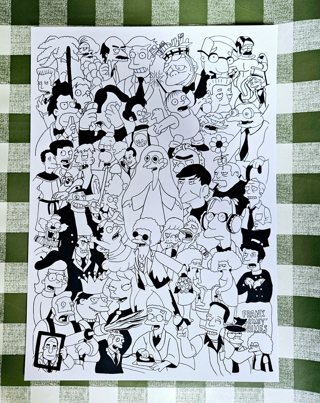 The Simpsons Characters Art Print A4 - Etsy