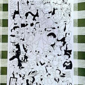 The Simpsons Characters Art Print A4