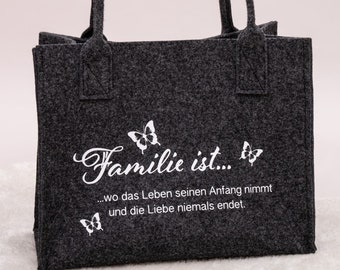 Filztasche "Familie ist"