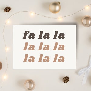 Fa La La Christmas Thank You Card Template (5x7&quot; PDF)