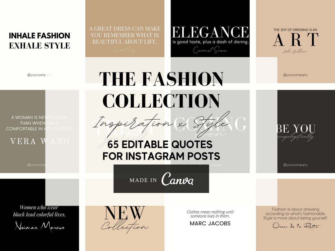 Fashion Boutique Instagram Posts Editable Quotes for Instagram Clothing