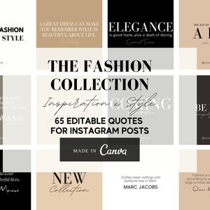 Post Instagram di boutique di moda/Citazioni modificabili per Instagram/Post di negozi di abbigliamento/Citazioni di moda/Boutique/Modelli Canva