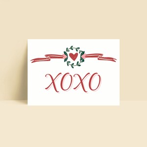 XOXO Valentine&#39;s Day Thank You Card Template (Digital Download)