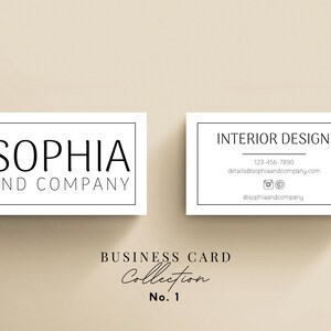 Minimalist Business Card Template: Editable Design (Canva)