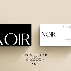 Minimalist Business Card Template: Modern Chic Design (Canva Editable)
