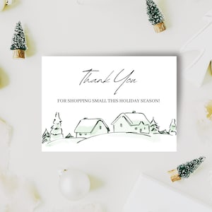 Small Business Christmas Thank You Card Template (Digital Download)