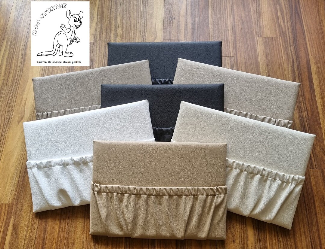 Caravan Storage Pockets. Synthetic Leather. Medium 450mm X 300mm RV