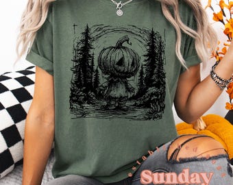 Vintage Halloween Pumpkin Comfort Colors Shirt - Spooky Season Tee