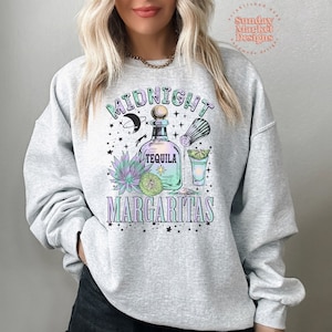 Midnight Margaritas Sweatshirt: Witchy Tequila Drinking Shirt