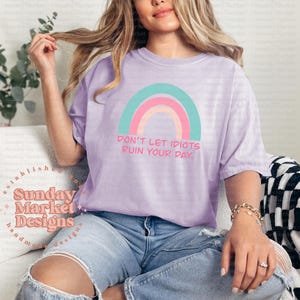 Boho Rainbow Graphic T-Shirt: Funny Sarcastic Women&#39;s Tee