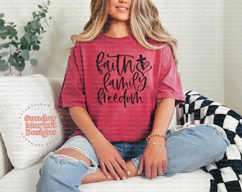 Faith Family Freedom 4th of July Shirt: Patriotic Christian Tee