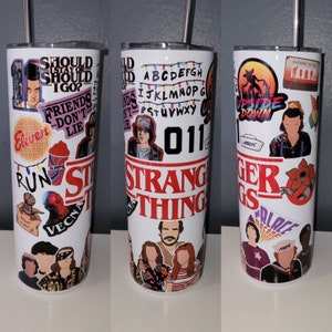 STRANGER THINGS CUP Stranger Things Starbucks Cup Demogorgon Tumbler Dustin  Steve Harrington Netflix Eleven Hawkins 