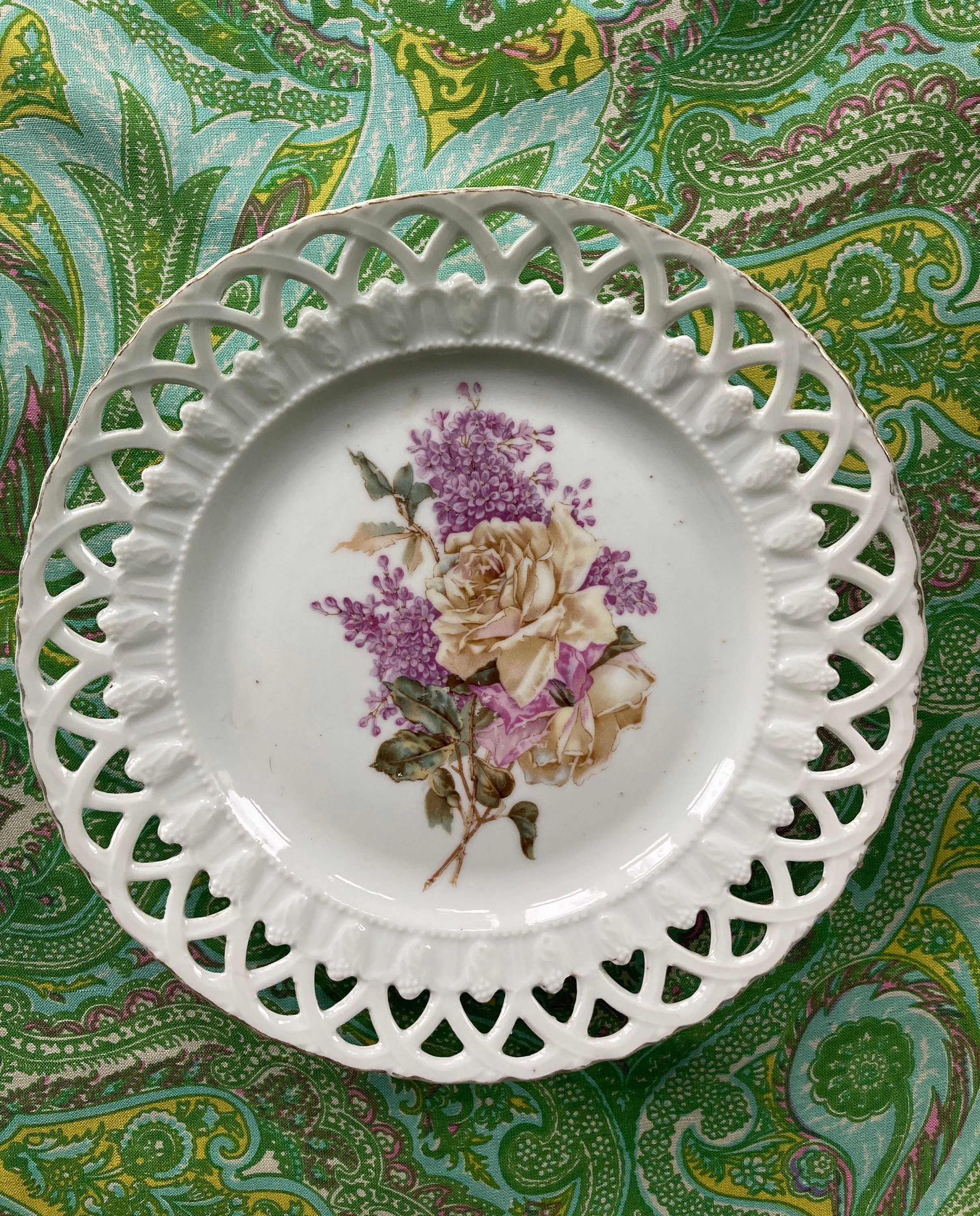 Very Pretty and Decorative Pierced Porcelain Plate - Etsy