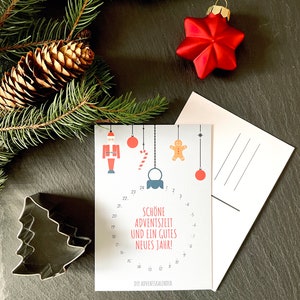 Advent Karte | Adventskalender | DIY | DIN A6 Postkarte