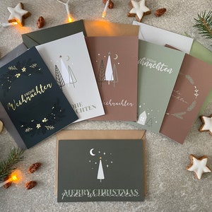 6x Weihnachtskarten Set DIN A6 Klappkarte Bild 2