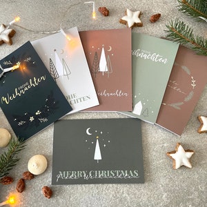 6x Weihnachtskarten Set DIN A6 Klappkarte Bild 1