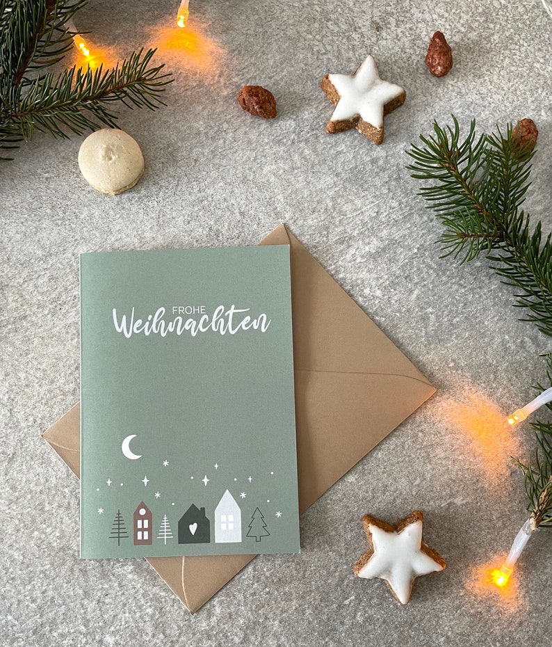 6x Weihnachtskarten Set DIN A6 Klappkarte Bild 4