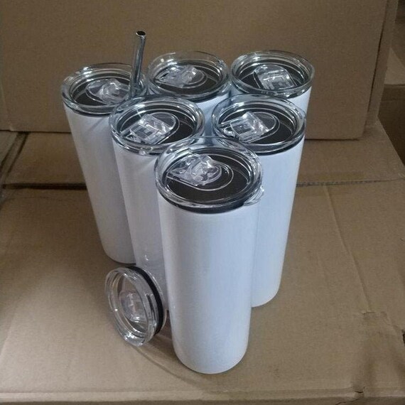 6 pack 20 oz Sublimation Skinny Tumbler Blanks 並行輸入品 MSYU 10 Pack Sublimation Tumblers Bulk, 20 oz Stainless Steel