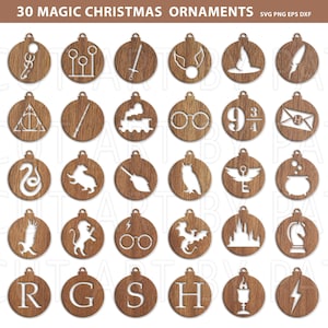 Christmas Ornaments SVG, Magic Svg, Christmas Svg, Magic Ornament, Wizard Ornament Svg, Witch Svg, Christmas Laser Cut, Glowforge Christmas
