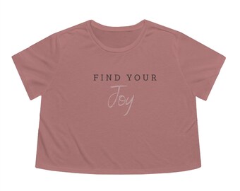 Women's Find Your Joy Flowy Cropped Tee