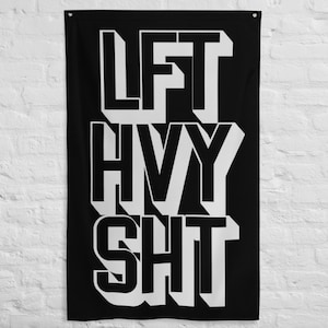 Lft Hvy Sht Weight Training Gym Banner