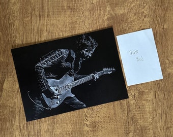 Matt Bellamy Graphite Inverted Print