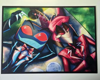 RADIOSTATIC ALASTOR and VOX Hazbin Hotel Art Print