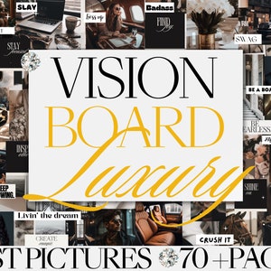Vision Board Kit, Printable 2025 Vision Board, Bundle, Abundance, Gratitude, Manifesting, PDF