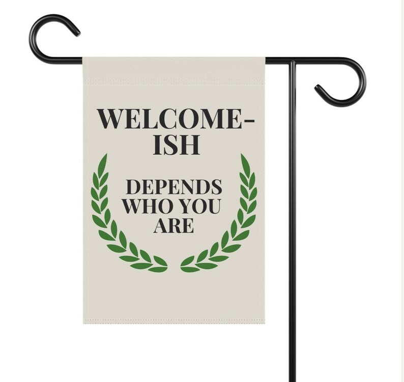 Welcome-ish Introvert and Anti-social Funny Garden Flag- Snarky Welcome ...
