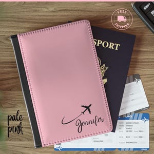 Personalized Leather Passport Holder-Custom Travel Document Cover, Passport Faux Leather Wallet for Wedding and Honeymoon Unique Gifts